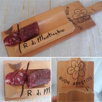 Vintage Italien 80Er Jahre Holz Schneidebrett Handgemacht Salami Slicer Souvenir Von Monticchio Zum Aufhängen An Der Wand Weihnachtsgeschenk von ItalyVintageDream