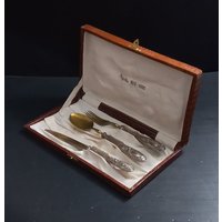 Vintage Italien Besteck Set Für Kinder Silber Löffel Gabeln Messer Solingen Geschirr Küche Guter Zustand von ItalyVintageDream