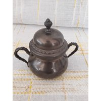 Vintage Italien Zinn Zuckerdose Amphore Mit Deckel Dose Dekorierte Küchendekorationen Tischdekoration Geschirr Geschenk Für Mama von ItalyVintageDream