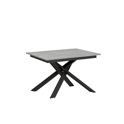Itamoby, Tisch Ganty ausziehbar Beton Rand Farbe 90 x 120 verlängert, 180 cm von Itamoby