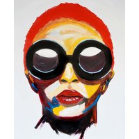 Pop Art Frau Mit Sonnenbrille Leinwanddruck Zum Aufhängen Pop Art Frau Mit Sonnenbrille Leinwanddruck Zum Aufhängen von ItayMagenArt