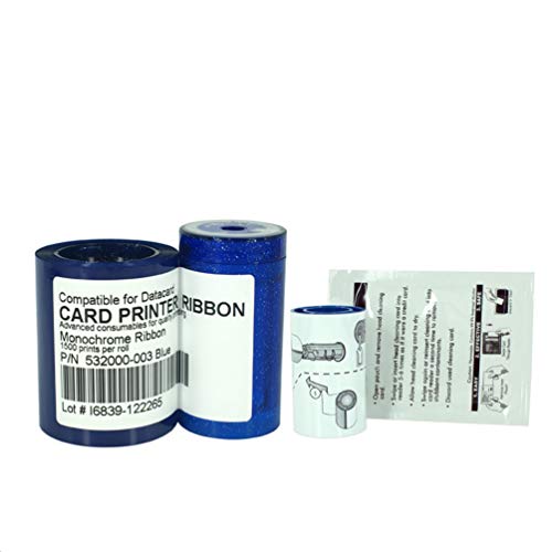 532000–003 Blaues einfarbiges Farbband, kompatibel mit Datacard SP35 SP35plus SP55 SP55plus SP75 SP75plus FP65 FP65i SD260 SD360 SD460 Kartendrucker 1500 Bilder von Iteche