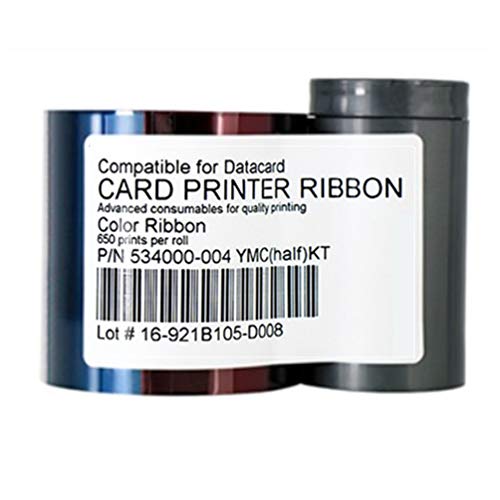 534000-004 YMCKT Farbband kompatibel für Datacard SP35 SP35plus SP55 SP55plus SP75 SP75plus FP65 FP65i SD260 SD360 SD460 Kartendrucker 650 Bilder von Iteche