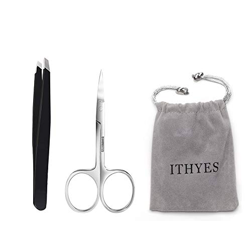 Ithyes Pinzette, Augenbrauen Pinzette Set, Augenbrauenschere, Präziser Schräger Pinzette Edelstahl Pinzette für Eingewachsene Haare und Augenbrauen 2er-Set Ithyes Pinzette, Augenbrauen Pinzette Set, Augenbrauenschere, Präziser Schräger Pinzette Edelstahl Pinzette für Eingewachsene Haare und Augenbrauen 2er-Set von Ithyes