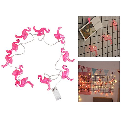 Itian 10 LED Lampen Flamingo für Hochzeit/Weihnachten/Garten Dekoration 1.6m von Itian
