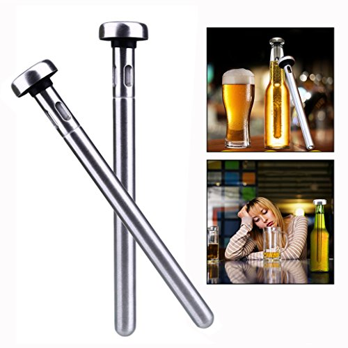Itian 2 Packung Edelstahl Bierkühler,Edelstahl Flaschenkühler für Bar,Draussen Strand Party Trinken von Itian