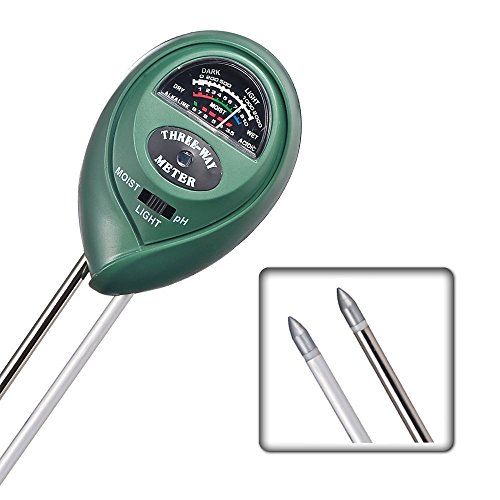 Itian 3-in-1 Meter Bodenfeuchte mit Feuchtigkeit, Licht und Funktion des PH-Test, Geeignet für pH-Test Säure, Feuchtigkeit und Licht für Sonnen Gartenbau, Landwirtschaft von Itian