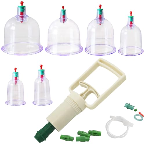 Itian 6 Tassen Personal Care Traditional Chinese Medical Schröpfen Körper Massagen, Akupressur Saugausrüstung Set von Itian