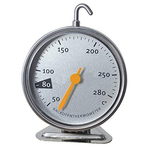 Itian Backofenthermometer, Ofenthermometer Edelstahl mit Großem Zifferblatt, Bratenthermometer Backofen Überwachung Thermometer Küchenbackzubehör für Kochen Küche Backen von Itian