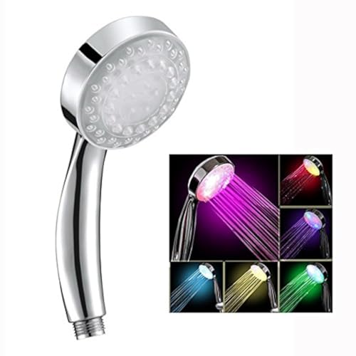 Itian LED-Lichter mit Farbwechsel, Duschkopf, Badezimmer, LED-Duschköpfe, 7 Farben, automatischer Wechsel der LED-Lichter, Handbrause von Itian