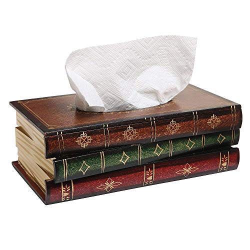 Itian Taschentuchbox – Vintage, Antik-Stil, aus Holz, stapelbar, aus Papierstoff, für Zuhause/Büro/Bad/Auto von Itian