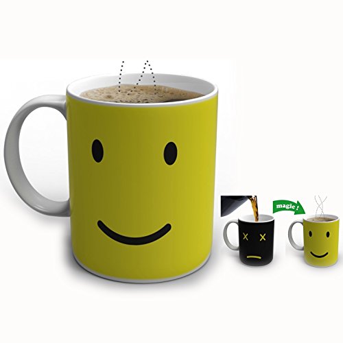 Itian Tasse Kaffeetasse Keramiktasse Verfärbung Becher Teetasse mit Thermoeffekt, Schwarz bis Gelb Itian Tasse Kaffeetasse Keramiktasse Verfärbung Becher Teetasse mit Thermoeffekt, Schwarz bis Gelb von Itian