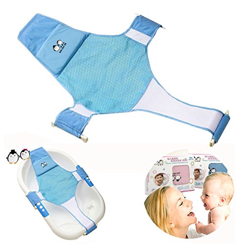 Proca Itian Neugeborenes Baby Badewanne Sitz Stütznetz Badewanne Schlinge Dusche Netz Badewanne Badewanne Schlinge Badewanne Sitzstütze Schlinge für Badewanne (Blau) von Itian