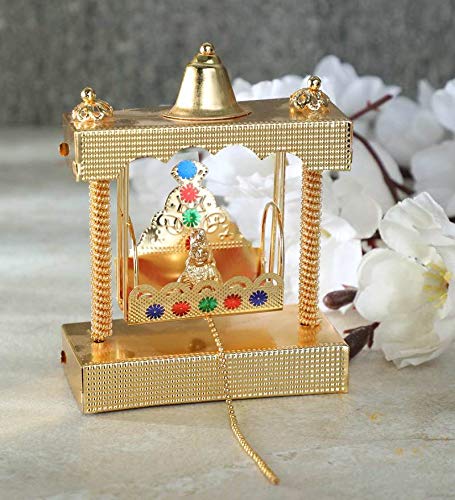 Itiha Mandir Balgopal oder Laddu Gopal jhula Schaukel für Zuhause Tempel Mandir oder Auto Armaturenbrett Schaustück Itiha Mandir Balgopal oder Laddu Gopal jhula Schaukel für Zuhause Tempel Mandir oder Auto Armaturenbrett Schaustück von Itiha