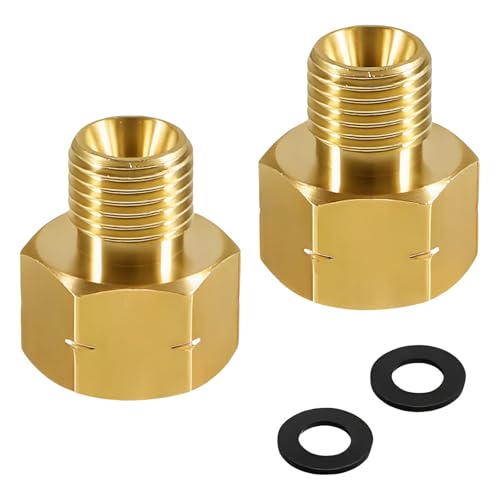 2 Stück Schlauchverbinder, Ersatz-Messing-Adapter, Konverter 3/8 Zoll Innengewinde auf 1/4 Zoll Außengewinde, Verbindungsstücke 2 Stück Schlauchverbinder, Ersatz-Messing-Adapter, Konverter 3/8 Zoll Innengewinde auf 1/4 Zoll Außengewinde, Verbindungsstücke von Itkcozcg