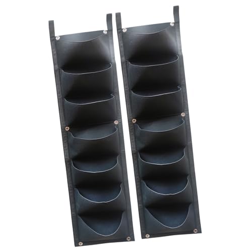 Itkcozcg 2pieces Wand Montierte Pflanzung Wachstum Beutel Raumsparend 7 Taschen Design Vertikaler Garten Pflanzenblütenbehälter Für Balkon Balkon Gartenbeutel von Itkcozcg
