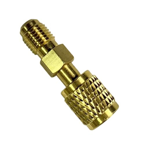 32 R454ABC Kältemittel-Adapter aus Messing, Umkehrgewinde, 1/4 Zoll für R454ABC Split-Systeme, sichere Verbindung, SAE-Stecker auf Buchse von Itkcozcg