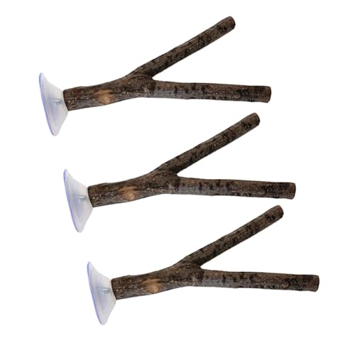 Itkcozcg 3Pack Durabilitätsvogelstand Holz Vogelsteche Stand Polen Haustier Trainingsinstrument Käfigzubehör Haustierspielzeug Regulierbare Papageien von Itkcozcg