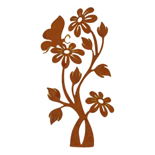 Itkcozcg Antike Finish Verrostete Metallgartendekoration Pfahl Für Outdoor Pflanzen Stakes Landschaftsweg Marker Und Patios Eisenpflanze Stütze Outdoor von Itkcozcg