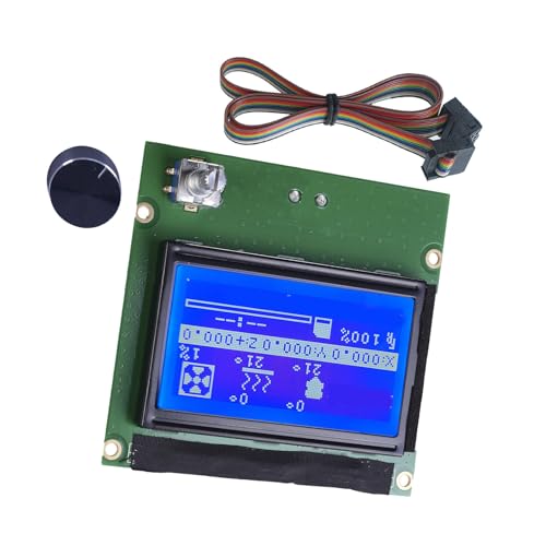 Drucker LCD Display Bildschirm 12864 Blau Bedienfeld mit Flachbandkabel für 3S 3X Drucker Einfache Installation von Itkcozcg