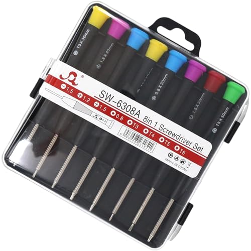 Ergonomische Antislip Handle Handschreiber Kits 8 Genauige Bit Für Mobiltelefon Demontage Haushaltswartung 8PCS Compact Magnet ScrewDriver Kit Kit von Itkcozcg