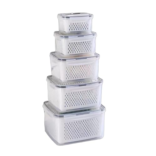 Großkapazität Produkte Sparer Behälter Und Obst Aufbewahrungsbehälter Stapelbarer Organisatoren Box Mit Colanders Luftdichtem Colander Großkapazität Produkte Sparer Behälter Und Obst Aufbewahrungsbehälter Stapelbarer Organisatoren Box Mit Colanders Luftdichtem Colander von Itkcozcg