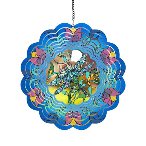 Itkcozcg Harmonische Elegante Metallwinde Chimes Spinner Elegant Klingende Hängedekoration Für Balkongarten Fenster Eisenwindspiel Für Gartendekoration von Itkcozcg