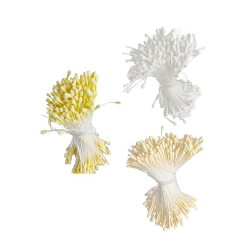 Itkcozcg 1050–1600 Stück künstliche Blumen-Staubblätter, 2 mm, Doppelköpfe, matt, Blumenstempel für künstliche Blumen Itkcozcg 1050–1600 Stück künstliche Blumen-Staubblätter, 2 mm, Doppelköpfe, matt, Blumenstempel für künstliche Blumen von Itkcozcg