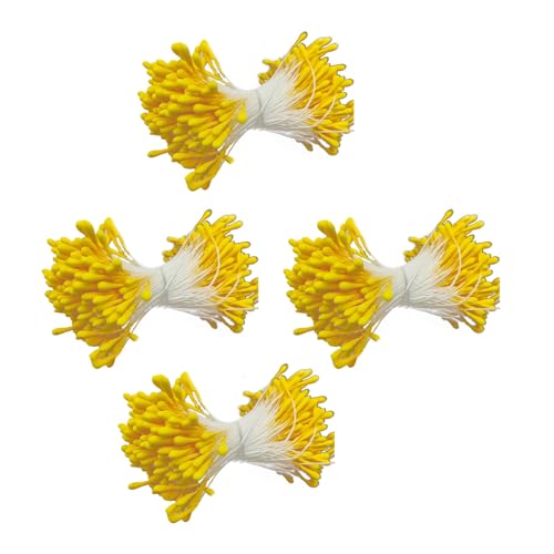 Itkcozcg 1050–1600 Stück künstliche Blumen-Staubblätter, 2 mm, Doppelköpfe, matt, Blumenstempel für künstliche Blumen von Itkcozcg