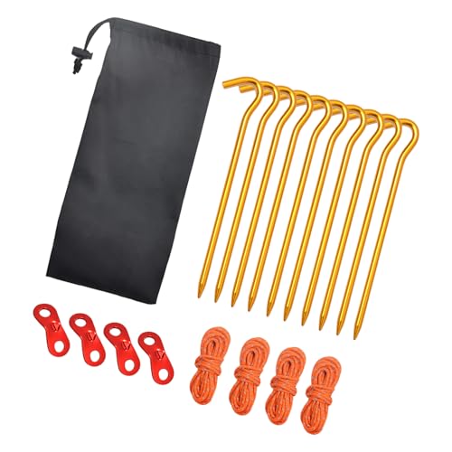 Itkcozcg 19lots Windresistente Heringe, tragbare Zeltheringe, multifunktionale Strandzelt-Heringe für Camping und Outdoor Itkcozcg 19lots Windresistente Heringe, tragbare Zeltheringe, multifunktionale Strandzelt-Heringe für Camping und Outdoor von Itkcozcg
