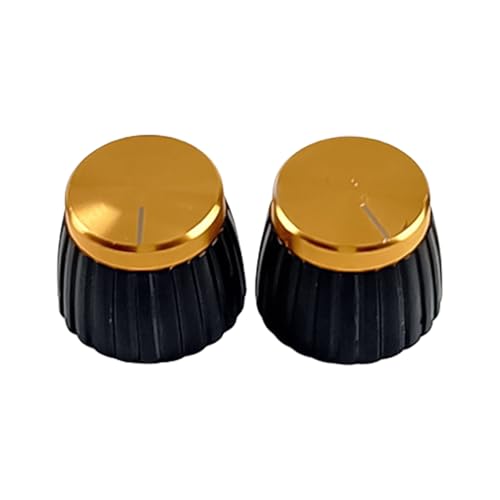 Itkcozcg 2 x Gitarren-Lautstärkeregler, Präzisionseinstellung, Aluminium-Potentiometerkappen für elektrische und akustische Gitarren, Lautstärkeregler, Potentiometer von Itkcozcg