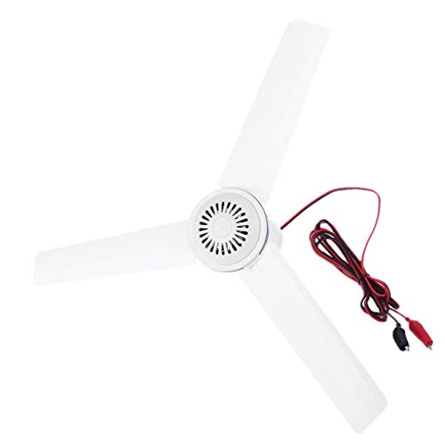 Itkcozcg 3 Blätter 12 V Deckenventilator Luftkühler Hängende Batterie 19 6 Zoll Zeltventilat von Itkcozcg