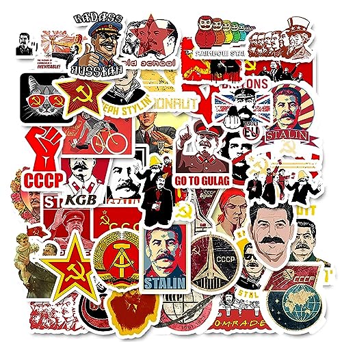 Itkcozcg 50 Stück Russland Kommunistische Partei Laptop Aufkleber Coole Kinder Teenager Erwachsene Computer Wasserflaschen Patches Aufkleber von Itkcozcg
