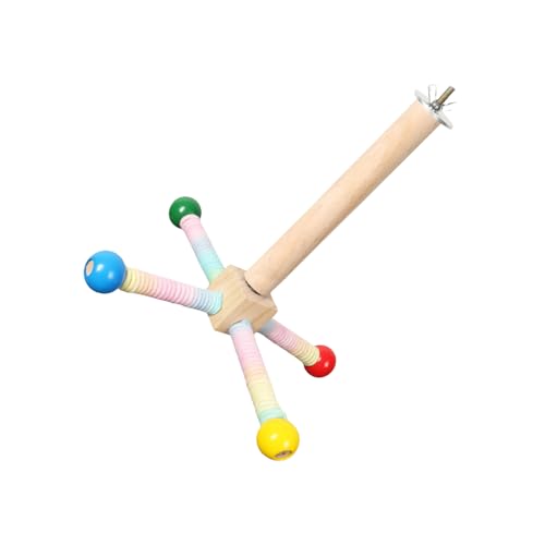 Itkcozcg Bird Activity Playstand Kautable Holzbart Spielzeug Sicher Für Papageien Lovebirds Cockatiels Verlobungskäfig Unterhaltung Spielzeug Holz Vogel Für Kleine Papageien von Itkcozcg