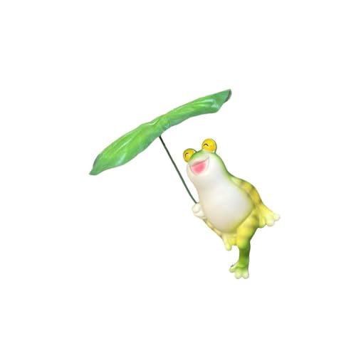 Itkcozcg Handgefertigte Frösche Gartenstatue Auf Lotusblatt Für Fischtanks Garten Desktop Patios Tabletop Dekoration Stück Frosch Teich Dekoration Skulptur von Itkcozcg