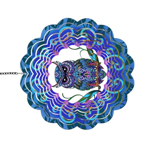 Itkcozcg Harmonische Elegante Metallwinde Chimes Spinner Elegant Klingende Hängedekoration Für Balkongarten Fenster Eisenwindspiel Für Gartendekoration von Itkcozcg