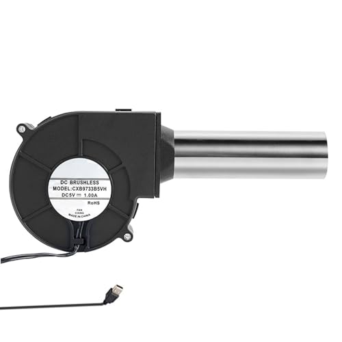Kunststoffgebläseventilator Mit Edelstahl Langrohr 5 V USB Angetrieben 3200 U/Min Kühllüfter Für Camping Picknick von Itkcozcg