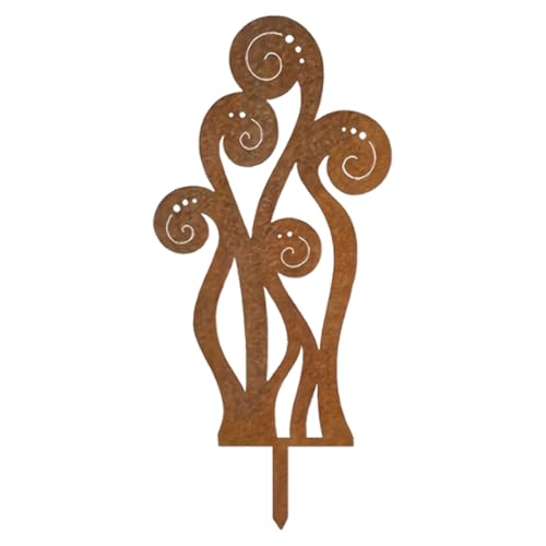 Itkcozcg Ländlicher Eisenfarn Boden Steck Für Außendekoration Stabiler Rusty Garten Pfahl Mit Antikem Finish Für Blumenbeete Rostige Farne Pflanze Gemahlen von Itkcozcg