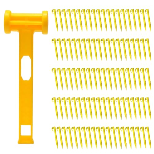 Itkcozcg Outdoor Camping Anker Hering Zeltpfahl mit Hammer Strandzelt Heringe Anker Vordächer Pfahl von Itkcozcg