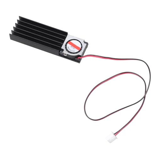 Itkcozcg Premium Anodized Aluminium SSD Kühlkörper Lüfter Für NVME 2280 SSD 5V Xh2.54 Mm Stecker Temperatursteuerung Kühlsystem Itkcozcg Premium Anodized Aluminium SSD Kühlkörper Lüfter Für NVME 2280 SSD 5V Xh2.54 Mm Stecker Temperatursteuerung Kühlsystem von Itkcozcg