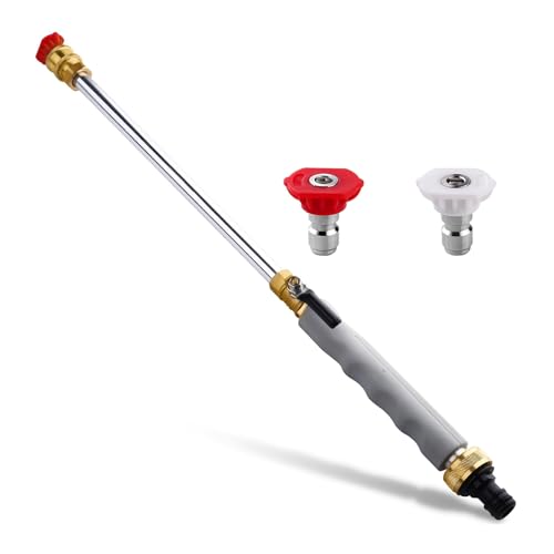 Itkcozcg Professionelle Power Waschmaschine Anhangschlauchdüse Mit 2 Größe Messingdüsen Für Garten Patios Wartungsauto Waschanstrich Waschmaschine Tool Schnellanschluss von Itkcozcg