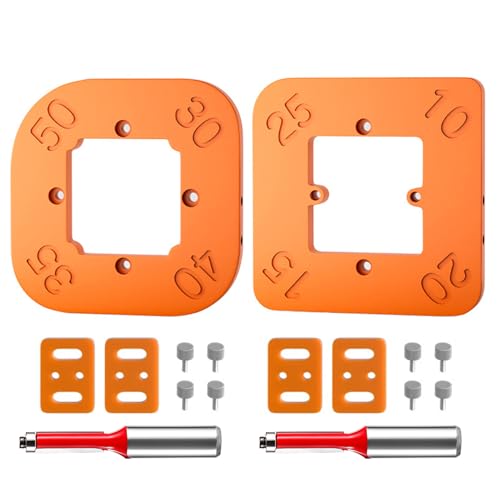 Itkcozcg R10-R50 4-in-1-Fräser-Schablonen-Set für präzise Holzbearbeitung, Positionierung, Schneidwerkzeug, 2 Stück Itkcozcg R10-R50 4-in-1-Fräser-Schablonen-Set für präzise Holzbearbeitung, Positionierung, Schneidwerkzeug, 2 Stück von Itkcozcg