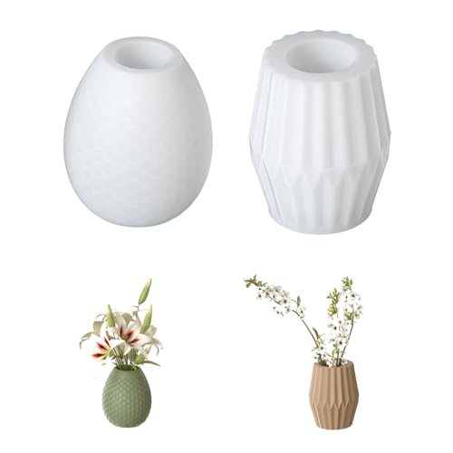 Itkcozcg Silikonform für Dracheneier/gestreifte Blumenvase, flexible Silikonform für handgefertigte Schreibtischdekoration, Schmuckformwerkzeug von Itkcozcg