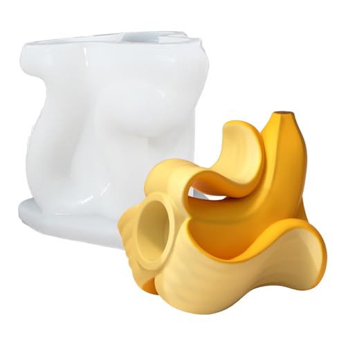 Itkcozcg Silikonform für Kerzenständer, handgefertigt, dekorative Bananenform, Heimdekoration, Gießform Itkcozcg Silikonform für Kerzenständer, handgefertigt, dekorative Bananenform, Heimdekoration, Gießform von Itkcozcg