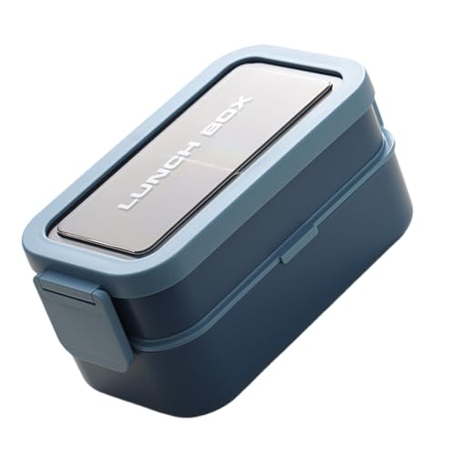 Itkcozcg Stapelbare Frischhaltedose mit Griff, Doppeldeck-Design, tragbare Lunchbox für Erwachsene und Kinder, Bentos-Box für den Außenbereich von Itkcozcg