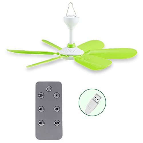 Itkcozcg USB Betriebene Fernbedienung Timing 3 Geschwindigkeit Deckenlüfter Zeltventilator Für Camping Wanderbüro Outdoor Reise USB Campingleuchte von Itkcozcg