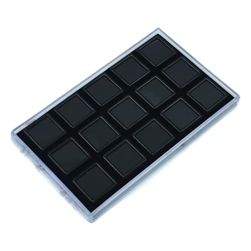 Itkcozcg Vitrine mit 15 Kristallringen, mit Acryl-Design und staubdichten Funktionen, für Zuhause oder Geschäft, staubdichter Schmuck-Organizer von Itkcozcg