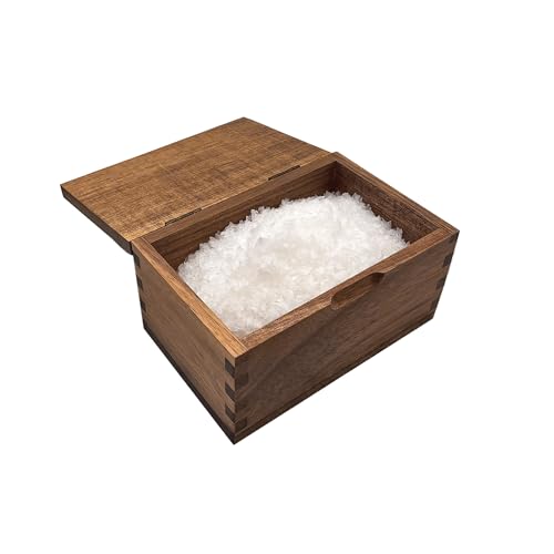 Itomoyo Salzkeller Akazienholz-Salzbox mit Klappdeckel, perfekt für koschere Maldon-Salzflocken, keltisches Meersalz & Salzschwein, Küchenherd, Ofen, Arbeitsplatte, Grillen, 567 ml, TikTok Box von Itomoyo