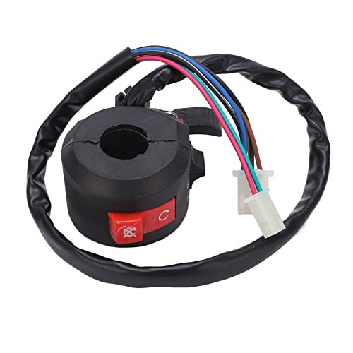 ATV Motorcycle -Lenker -Tötungsstart -Scheinwerferschalter, 22 Mm Universal mit Chokehebel, 6 Pin + 2 Pin, Stecker und Spiel, Passt für Pit Pro Trail Dirt Quad Bike ATV an von Itonash