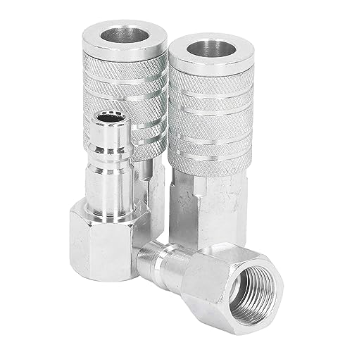 Itonash 1/2in NPT -Luftschlauchanschluss, Aluminiumlegierung Schnellverbindungsanpassungen mit 6 Verriegelungskugeln, für Hohe Durchflussluftwerkzeuge Bis zu 300 PSI und 250F von Itonash